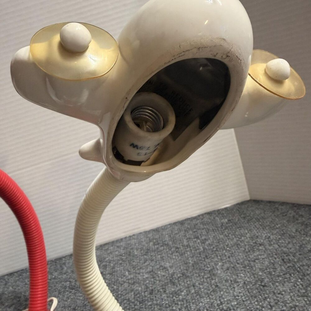 Vintage Airplane Desk Lamp Set Of 2 Red White Gooseneck Plug In Kids Room Taiwan - Picture 9 of 16